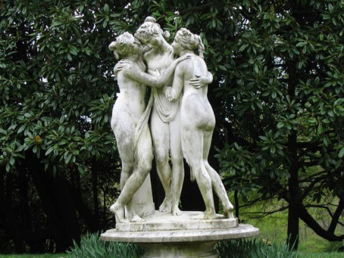 sculpture of three women